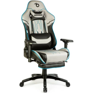 Afbeelding van Gaming stoel met kussen – grijs/zwart/blauw – 84 x 52 / 48 x 50 cm 1 Stuks [BMD1118A] - 01 BMD1118A web