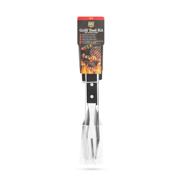 Afbeelding van BBQ Set - Spatel - Barbecue Tang - BBQ vork - Set van 3 - Hoogwaardig materiaal - 01a6 f539 438c 9745