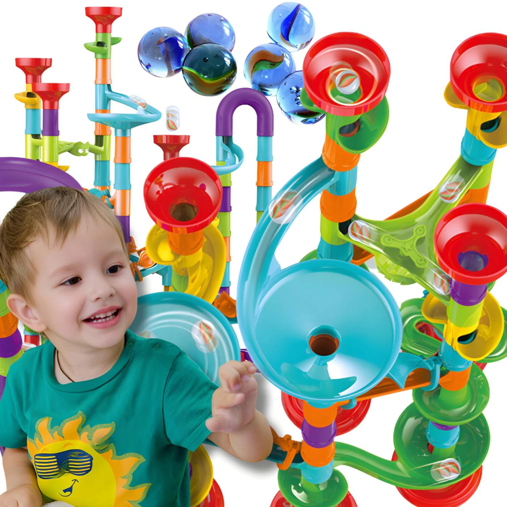 Afbeelding van Knikkerbaan - Speelgoed vanaf 3 jaar - 113 onderdelen - Knikkers inbegrepen - Cadeau - 01c6 9d0e 4a22 90aa