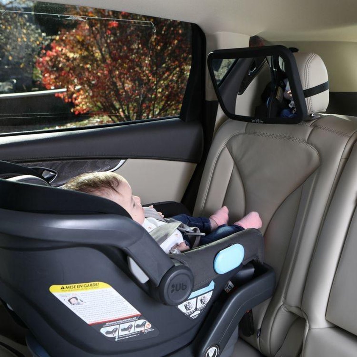 Afbeelding van Achterbank spiegel voor Baby & Kind - Auto Accessoires - Shatterproof - Zwarte A3 Verstelbare Monitor -