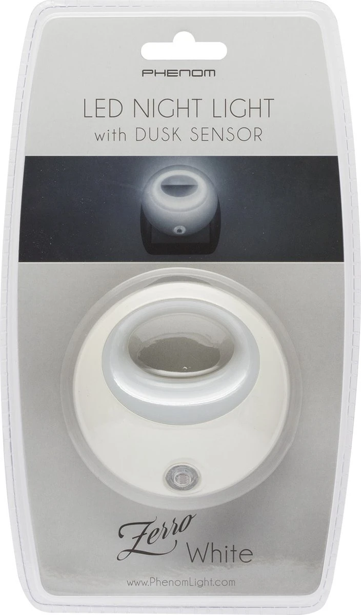 Afbeelding van Nachtlampje Stopcontact Stekkerlamp - Wit - Automatisch met Dag/Nacht Sensor - Voor Kinderen / Volwassenen -