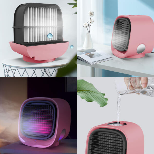 Afbeelding van Bewello® - Mini Ventilator voor Bureau - USB Ventilator met Luchtkoeler - Kleine Tafelventilator Airco -