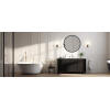 Afbeelding van HSXL - Spiegels - Luxe Ronde Spiegel Zwart - 60 cm Groot - Grote Wandspiegel 60cm Rond met Zwarte Rand -