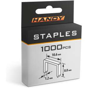 Afbeelding van Handy - Nietjes voor Nietpistool / Tacker - 1,2 x 10,6 x 8 mm - 1000 stuks - o.a. voor Handy Nietpistool -