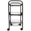 Afbeelding van Keukentrolley op wieltjes - Trolley Serveerwagen - Keukentrolley - 3 lagen - Zwart - 44x26x64 cm - 0706 0b75