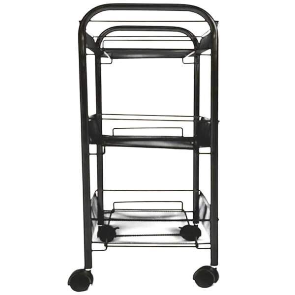 Afbeelding van Keukentrolley op wieltjes - Trolley Serveerwagen - Keukentrolley - 3 lagen - Zwart - 44x26x64 cm - 0706 0b75