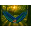 Afbeelding van HSXL Dubbele Hangmat Blauw met Touwen - 1 of 2 Persoons - Lig Oppervlak 190x150cm - Lengte 260cm - 0904 76c0