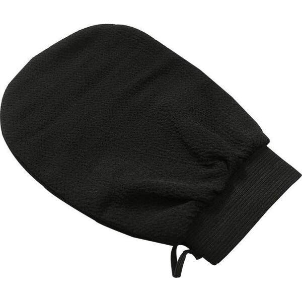 Afbeelding van 3x Sensu Scrub Handschoen - 3 stuks - Zwart - Washand Exfoliating Glove - Kessa Hammam Washandje - BPK - 0914