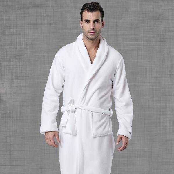 Afbeelding van HSXL - Luxe Badjas van Katoenen Badstof - Heren & Dames - XL - Wit - HOTEL Kwaliteit - 100% Katoen -