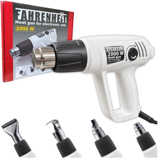Afbeelding van FAHRENHEIT - Heteluchtpistolen - Professioneel Heteluchtpistool op Netstroom - Heatgun / Warmtepistool -