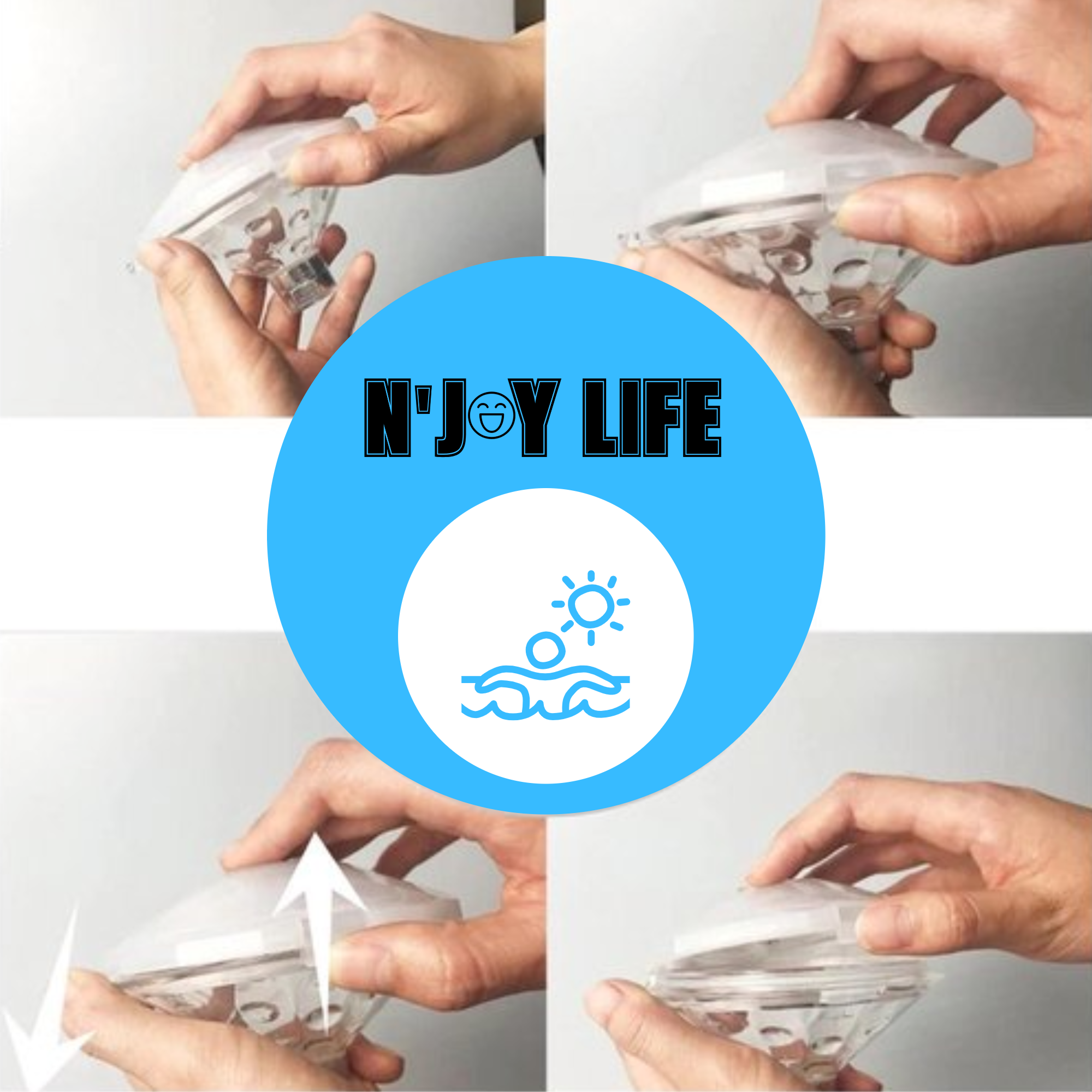 Afbeelding van N'JOY LIFE Zwembad Lamp Drijvend - Zwembadverlichting - Disco Lamp - Bad accessoires - Onderwater en