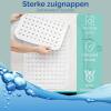Afbeelding van HSXL - Antislipmat - 88x40CM - Incl. Netspons - Antislip Douchemat / Badmat Wit met Zuignappen – Mat voor