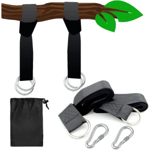 Afbeelding van HSXL Hangmat Ophangsysteem EXTRA LANG - 2x Nylonband 280cm lang (dubbelgeslagen 140cm) - 2x Karabijnhaak -