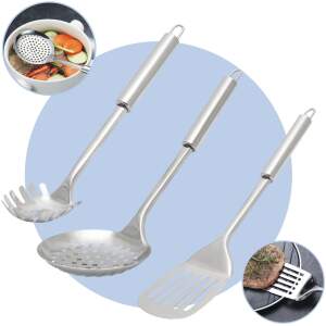 Afbeelding van Schuimspaan RVS - Bakspatel RVS - Pastalepel RVS - Spatel Set van 3 - 30cm - 131d 9a2d 4f7a 89cb 2f28680ae5f2