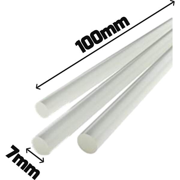 Afbeelding van Handy - Lijmpistool Vullingen - Lijmpatronen 7MM Rond - 100MM Lang - Lijm Patronen voor Lijmpistool O.A.