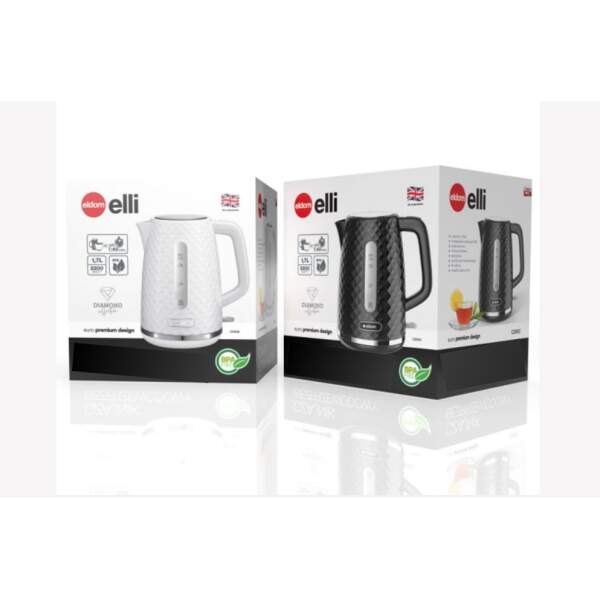 Afbeelding van Waterkoker Retro - ELDOM - Wit Glans - 1.7 Liter - Model 2023 - BPA vrij - 1440 a63b 4489 9392 b3c2957a672f 1