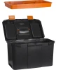 Afbeelding van Gereedschapskoffer met Wielen - Leeg - Gereedschapstrolley - Zwart met Oranje - 1480 69f6 4809 8005
