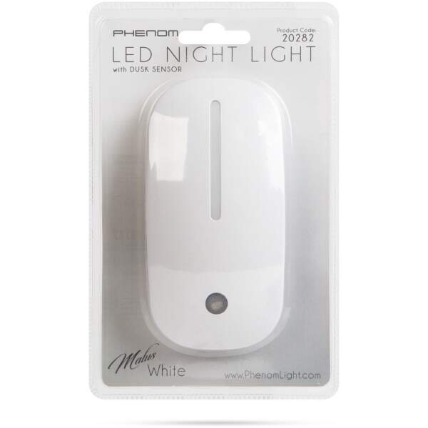 Afbeelding van Nachtlampje Stopcontact Stekkerlamp - Wit - Automatisch met Dag/Nacht Sensor - Voor Kinderen / Volwassenen -