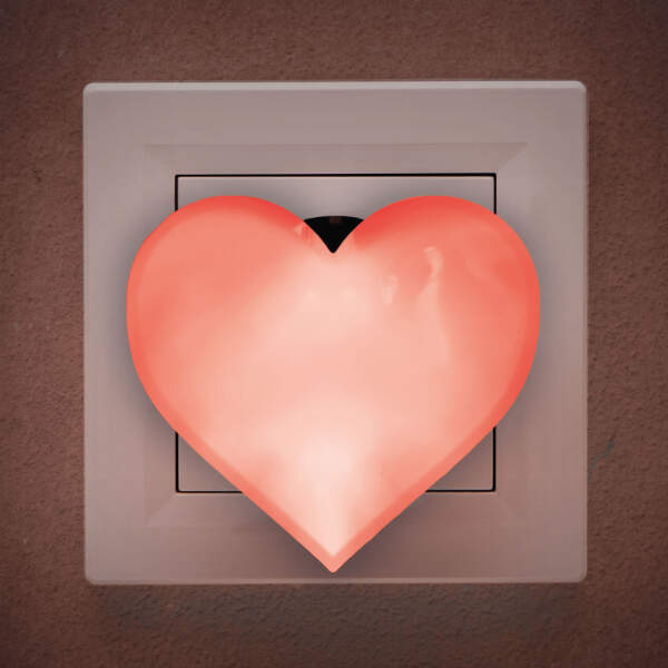 Afbeelding van Nachtlampje voor Kinderen - Kind Stopcontact Hart Lamp - Stopcontact Lampje Meisje - Babykamer en Kinderkamer
