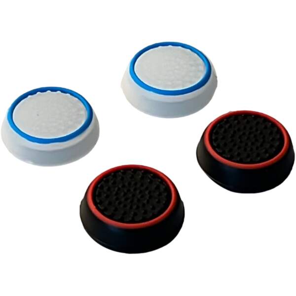 Afbeelding van Thumb Grips - 4 stuks - 2 paar Duimgrips - Wit & Zwart - Passend maar niet gemaakt door Nintendo Switch,