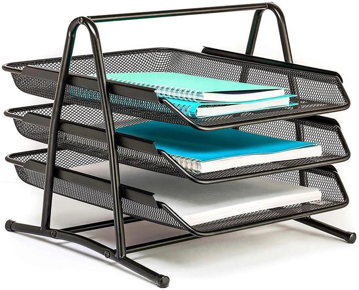 Afbeelding van Metalen Brievenbak - Documentenrek - Postsorteerder - Brievenhouder Postbakje - Bureau Organizer en