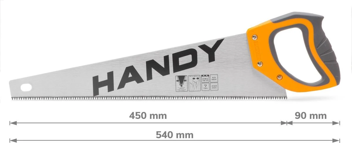 Afbeelding van Handy - Handzaag 540MM - Zaag voor o.a. Hout - Gehard Zaagblad - Houtzaag - 1875 1aa0 40c1 ab33 86d6f705ff01
