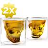 Afbeelding van Doodskop Whiskey Glazen XL - Skull Glazen - Design Schedel Drank Glas - Set van 2 Whiskeyglazen - 100ML per