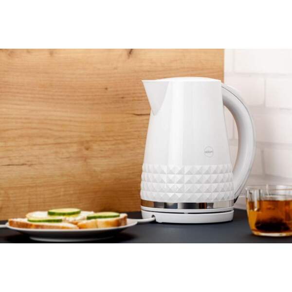 Afbeelding van Moderne Waterkoker Wit Glans - met Retro Patroon - 18f0 2eeb 444b b522 881c604c325d