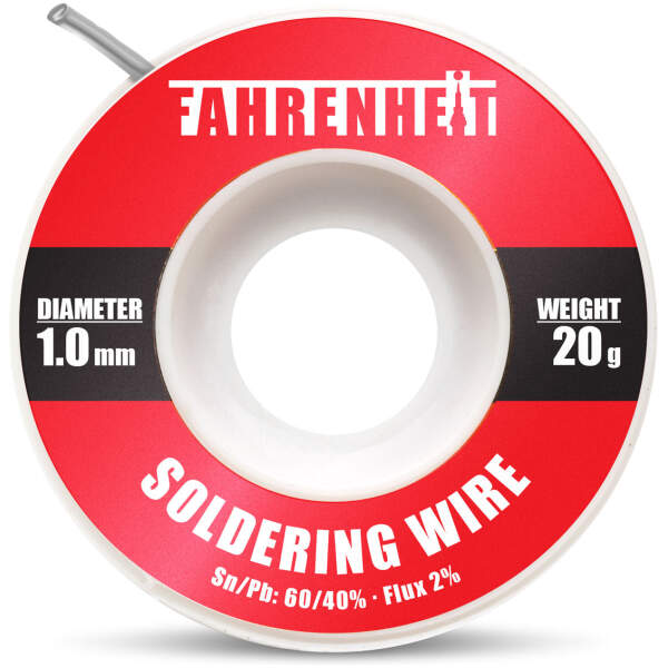 Afbeelding van FAHRENHEIT - Soldeertin 1mm - 20g - Tin voor solderen 20 gram - Sn / Pb: 60/40% - op rol - BPK - 18fb bf9c