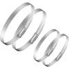 Afbeelding van 4x Grote Slangenklemmen - Slangenklem 2x 38mm / 2x 57mm - 3,8cm t/m 5,7cm - Set van 4 - Roestvaste Slangklem