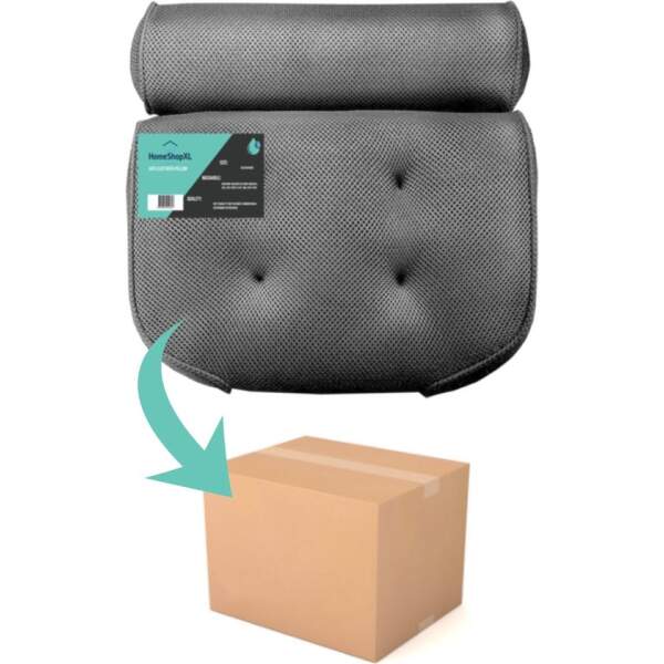 Afbeelding van Luxe Home Spa Badkussen met zuignappen - Extra zacht - Voor Nek en Rug - Kussen voor in Bad - Antislip -