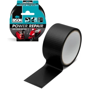 Afbeelding van Bison - Power Repair Duct Tape - Super Sterk - Verstevigd materiaal - Zwart - 10 meter - Hittebestendig /