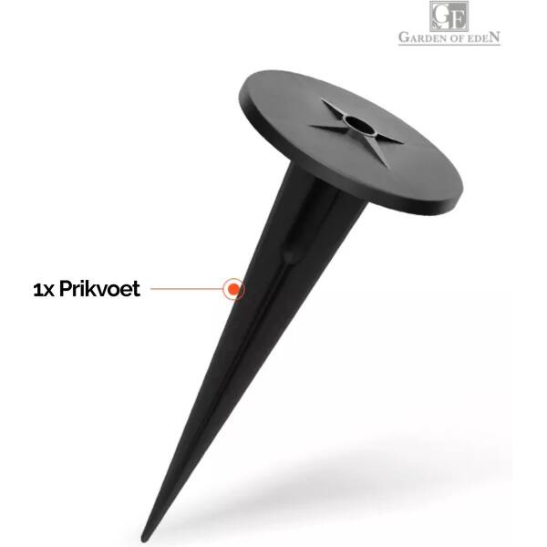 Afbeelding van Garden of Eden - Landelijke Tuinlantaarn LED Solar op Prikspot - Tuinverlichting / Sfeerverlichting - Zwart -