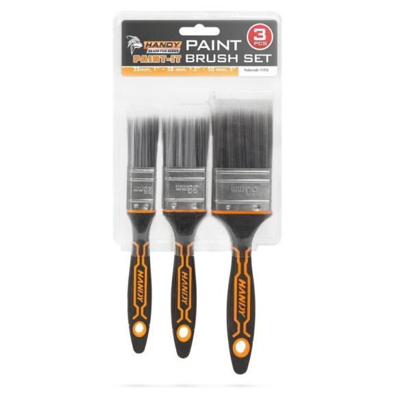Afbeelding van Handy - Platte verfkwasten - Kwasten Set van 3 - 25 mm - 38 mm - 50 mm - Voor beits, verf, lak -