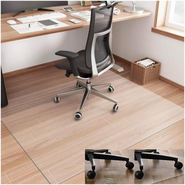 Afbeelding van Vloerbeschermer - Bureaustoelmat PVC - Voor Harde Vloeren - 100x140cm - Transparant - 1f3e ac91 44b5 8e99
