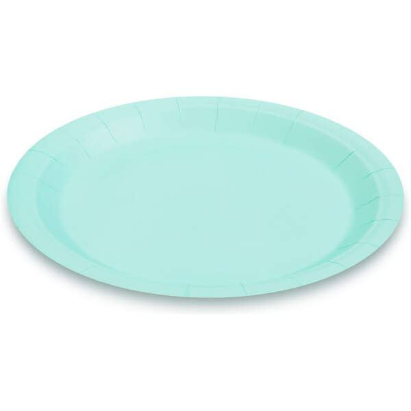 Afbeelding van Kartonnen Bordjes Blauw 23cm 12 stuks - Wegwerp borden - Feest/Verjaardag/BBQ borden / Gebak Bordjes -