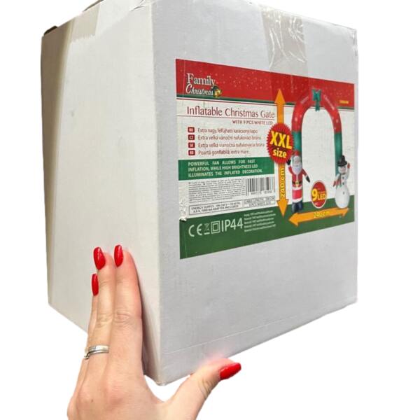 Afbeelding van Kerstverlichting Buiten op Netstroom - Opblaasbare Kerstboog met LED verlichting - XL 240x240 cm - - 2047