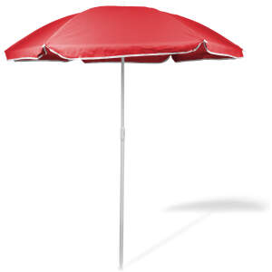 Afbeelding van Strandparasol 155 x Ø135 cm - Parasol Rood - met UV bescherming 40+ - Makkelijk meenemen - 2370 5058 4cf6