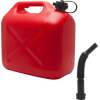 Afbeelding van Brandstof Jerrycan Benzine of Diesel - 10L met tuit - Rood - 10 Liter - 310 x 175 x 300 mm - 238f 6530 4cec