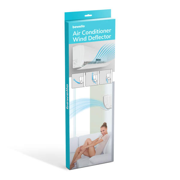 Afbeelding van Bewello - Windscherm voor Airco - Windgeleider Universeel 57 t/m 105 cm breedte - (DRAAIBAAR + KANTELBAAR) -
