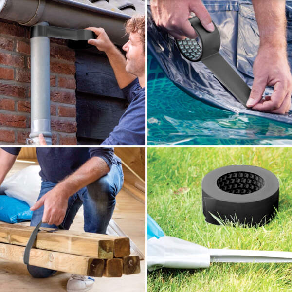 Afbeelding van Bison - Grizzly Duct Tape - Super Sterk - Verstevigd materiaal - Zwart - 10 meter - Waterbestendig /
