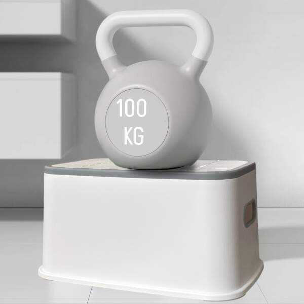 Afbeelding van Opstapje Kind - Max 100kg - Wit - Antislip Krukje - WC Krukje - Kinder Opstapjes - WC Trainer - WC Kinderhulp
