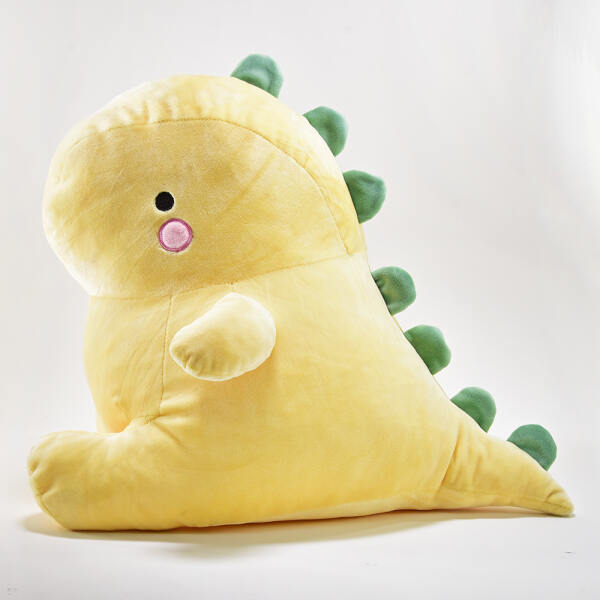 Afbeelding van Kussen Dinosaurus Knuffel - Dino Squish Plushie Kinderkussen - Kind Knuffelkussen Zachte Plush - 40cm - Geel