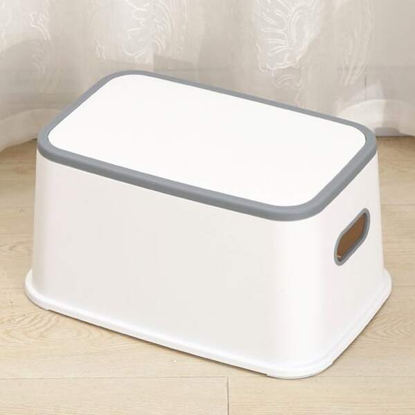 Afbeelding van Opstapje Kind - Max 100kg - Wit - Antislip Krukje - WC Krukje - Kinder Opstapjes - WC Trainer - WC Kinderhulp