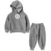 Afbeelding van HATIKU - Premium Trainingspak Kind - Maat 128 - Grijs - Effen - Joggingpak voor Jongens of Meisjes - Unisex -