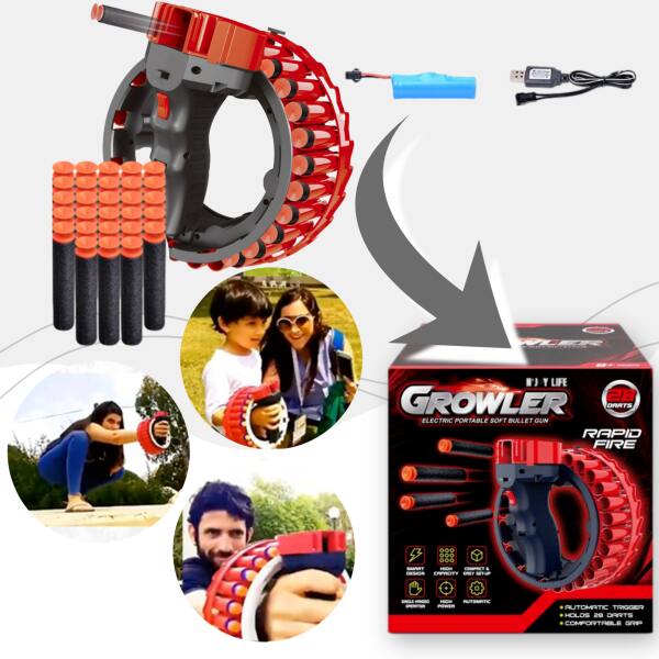 Afbeelding van N'JOY LIFE - Automatisch Speelgoed Pijltjes Pistool - Schietspeelgoed Geweer Shot Gun - Growler X RAPID