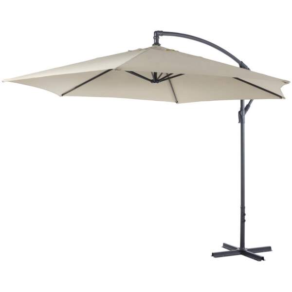 Afbeelding van Lifetime Garden Zweefparasol met Voet - Zwevende Parasol Kantelbaar - ⌀300 x 300 cm - Balkonparasol met