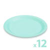 Afbeelding van Kartonnen Bordjes Blauw 23cm 12 stuks - Wegwerp borden - Feest/Verjaardag/BBQ borden / Gebak Bordjes -