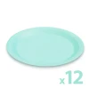 Afbeelding van Kartonnen Bordjes Blauw 23cm 12 stuks - Wegwerp borden - Feest/Verjaardag/BBQ borden / Gebak Bordjes -