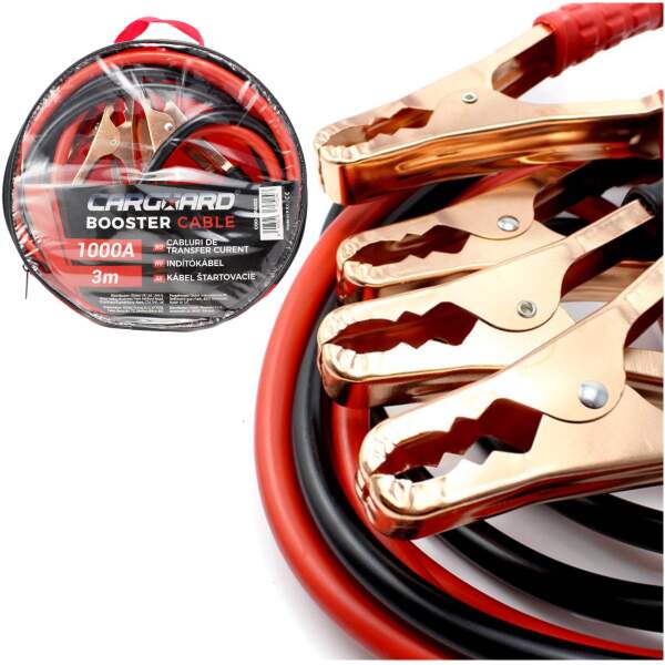 Afbeelding van Carguard - Zware Startkabels - 1000A - 50mm² - 3 Meter - 12v / 24v - Hoge kwaliteit - CE - voor Auto / Boot